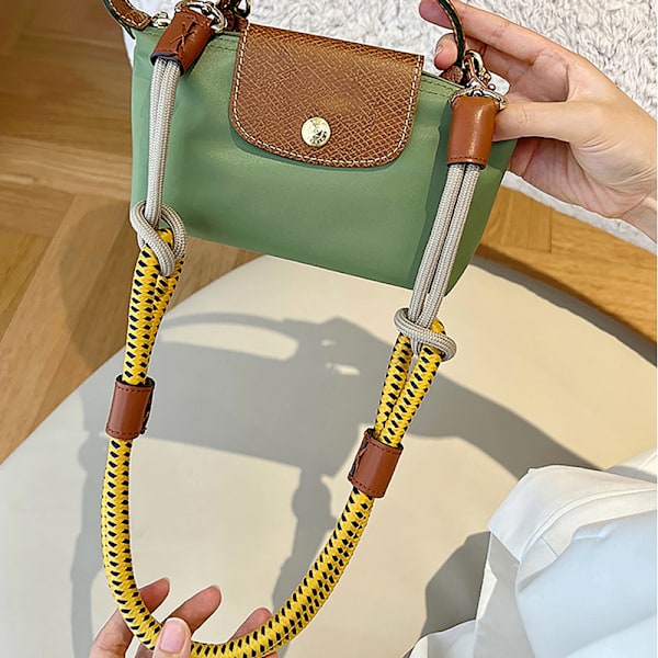 1Pc Bag Strap For Mini Bag Modified Strap Rope Free Punching Sh Green