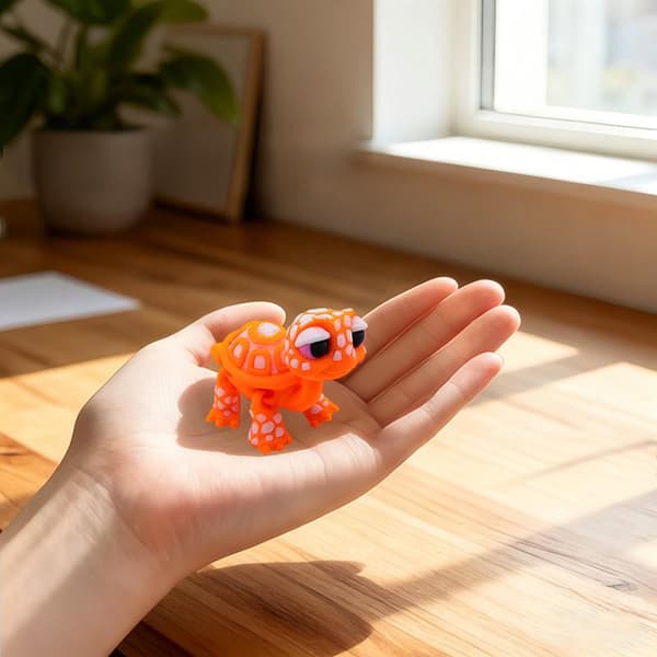 Plast 3D-printad sköldpaddsmodell Utsökt tecknad simulerad Ani StyleB
