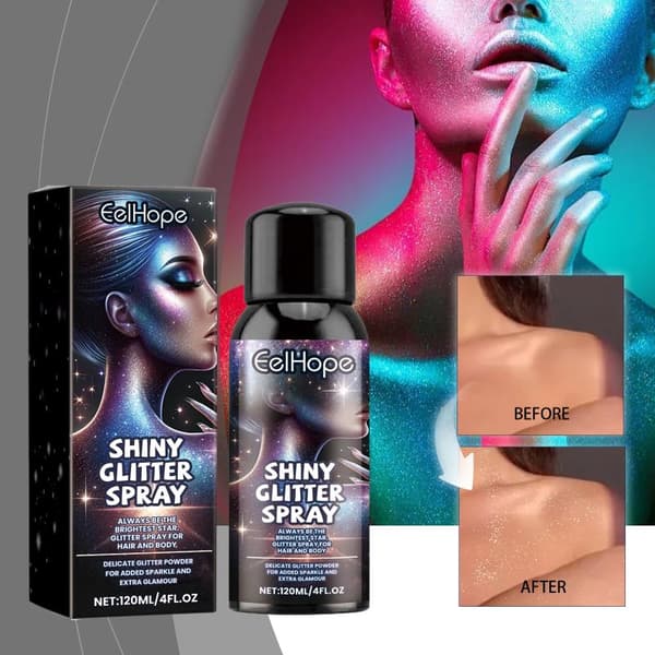 120 ml kropps- og ansiktsglitterspray klær highlighter pulverglans