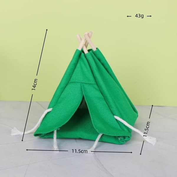 1 st 1:12 Skala Dockhus Mini Camping Canvas Tält Modell För Ph Beige