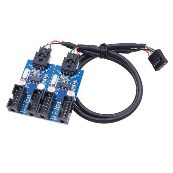 1 stk. 9-bens USB-splitter bundkort USB hun-interface-header