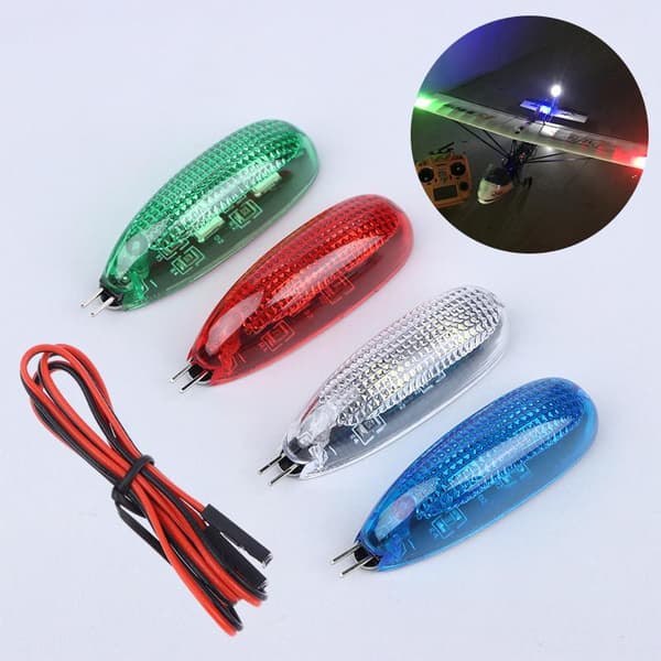 5V/12V LED-navigationsljus flyglampor för fastvingad Quadco A7 12V Green