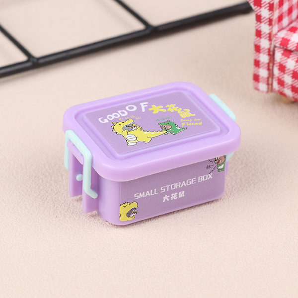 1/12 Dollhouse Mini Säilytyslaatikko Nukkekotilaatikot Nukkekoti Hom Purple