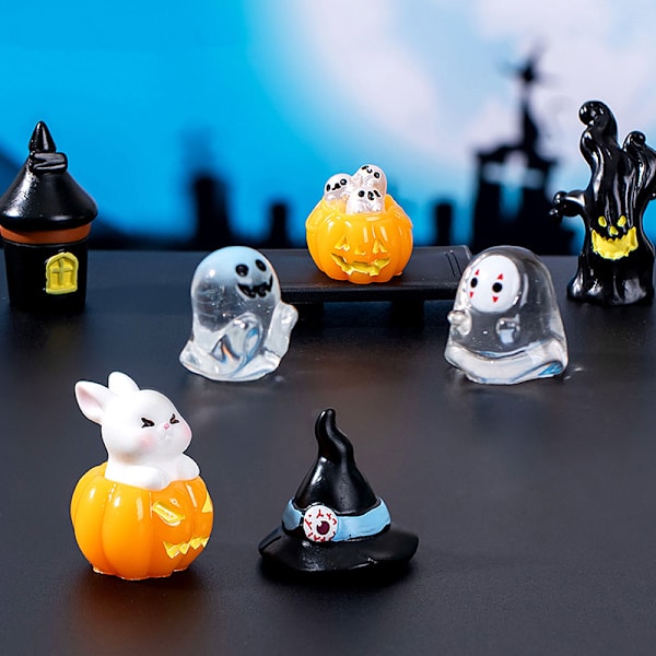Halloween krystalkugle ornament hjem mikro landskab dekoration A4