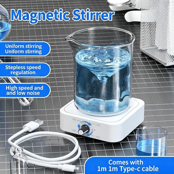 1 sæt laboratorie mini magnetisk elektrisk omrører automatisk med Charging model set