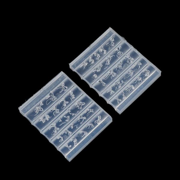 Sløjfe Silikone Neglekunstforme 3D Flere Former Bånd Blonder Set