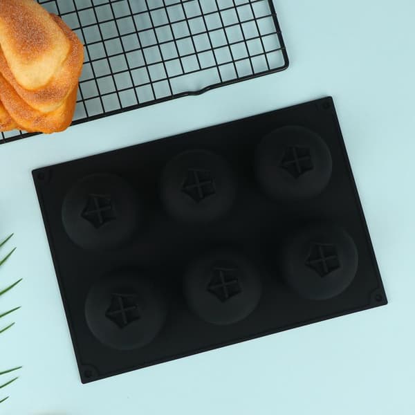 6-håls blåbärsmousseform Fruktformad dessertform D Black