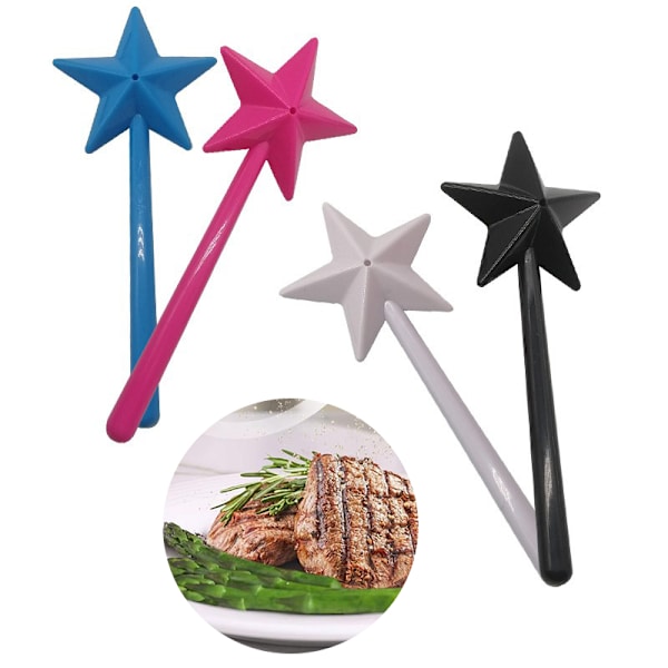 Muoviset suolasirottimet Star Salt Pepper Magic Wands Mausteet Rose red single hole