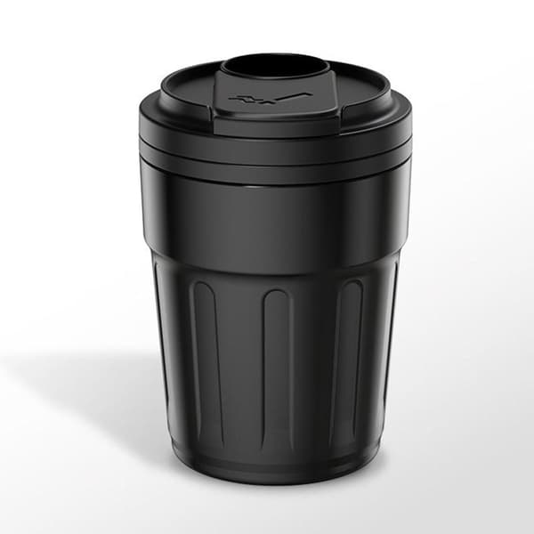 1 st bilaskkopp med lock LED-ljus askkopp kopp förvaringsbehållare All black