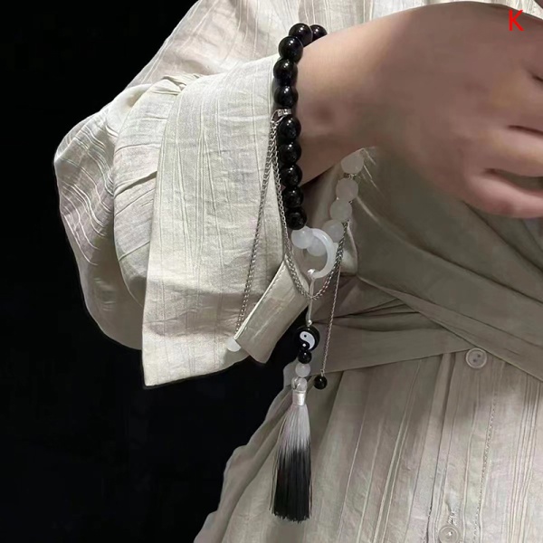 Tupsu rannerengas käsin kierretty helmi Buddhalainen Rosary Riipus helmi Ch K