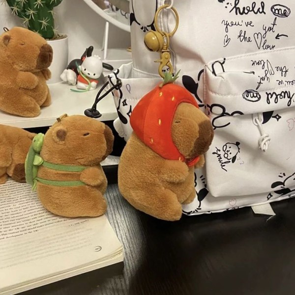 Capybara Plys nøglering e Bag Pendant Creative Fluffty Animals A