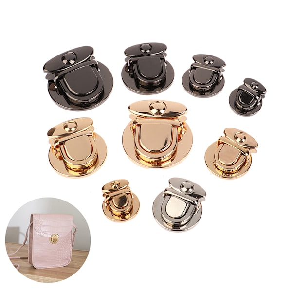 DIY Metal Lås Case Spänne Spänne För Handväskor Axelväskor Gold M
