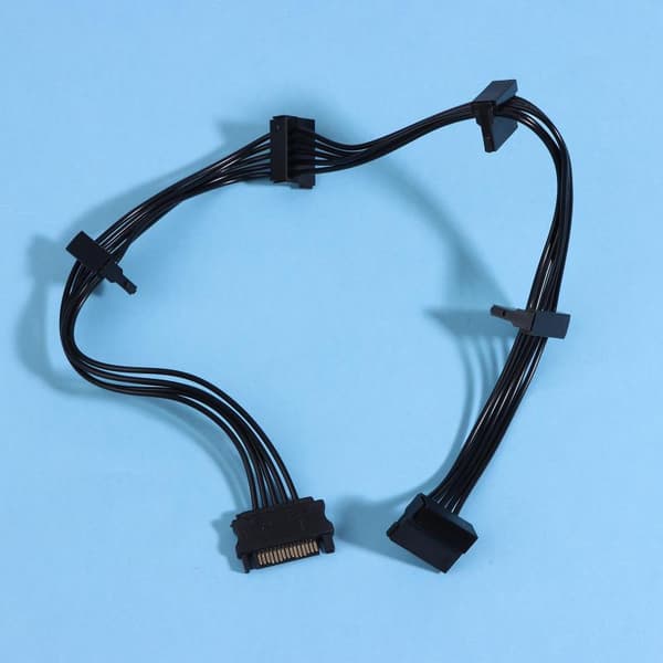 15Pin SATA/4PIN Strømforsyning Splitterkabel Harddisk 1 Til 5 E SATA 1 to 5