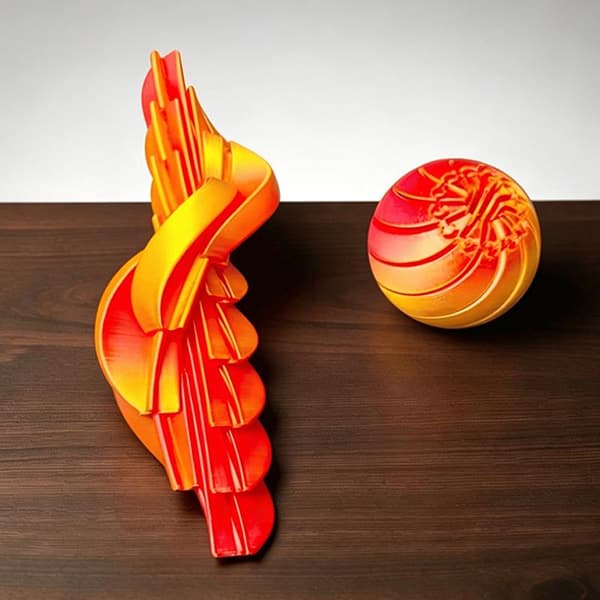 3D-printet deformerbar fodboldpynt roterende drejefingerspids A2