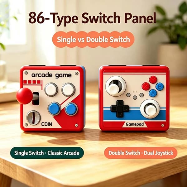 Retro Spillekonsol Joystick Switch 3D Printet Panelstik Con A2