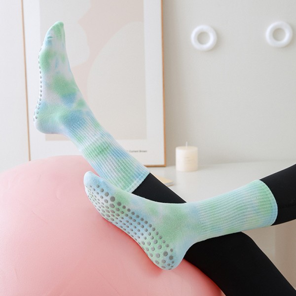 Kvinder Kvinde Pilates Yoga Yoga Sokker Tie Dye Grip Sokker Sport Y A10