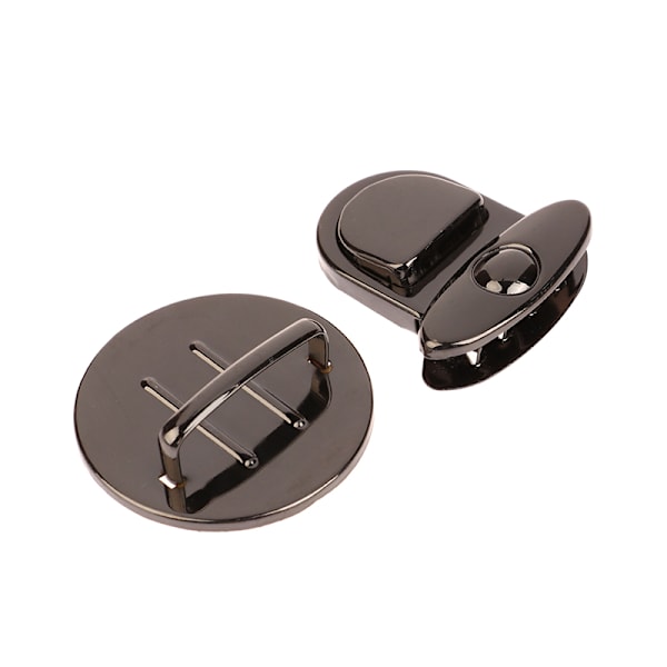 DIY Metal Lås Case Spänne Spänne För Handväskor Axelväskor Black M