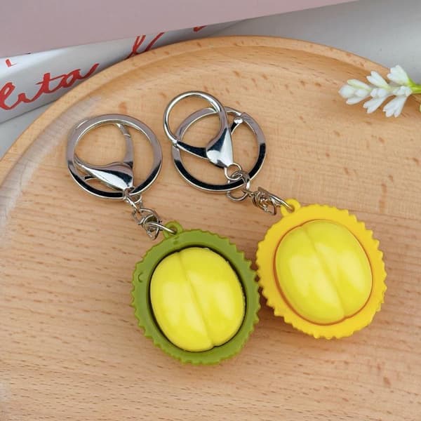 e Durianformet Nøglering Realistisk Design Robust Metalklemme Fo A2