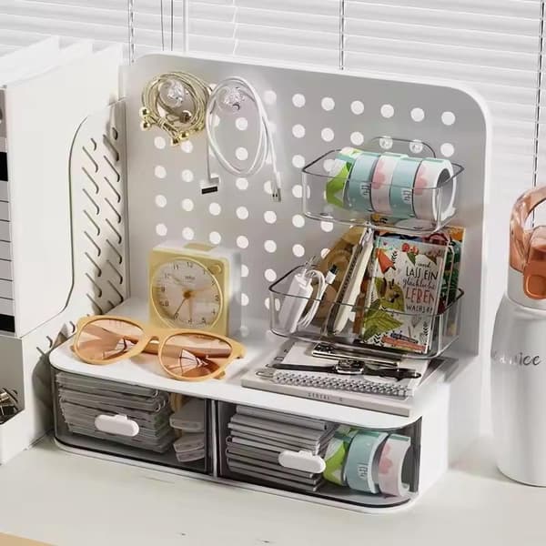 Hulplade Opbevaringsreol Kollegie Kontor Skrivebord Multifunktionel White