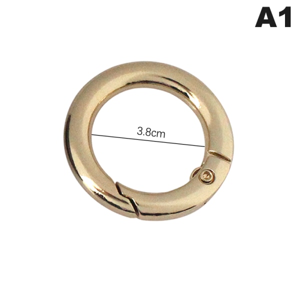 Spring Gate O Ring, der kan åbnes Nøglering Nøgle Lædertaske Håndtaske Bel A1