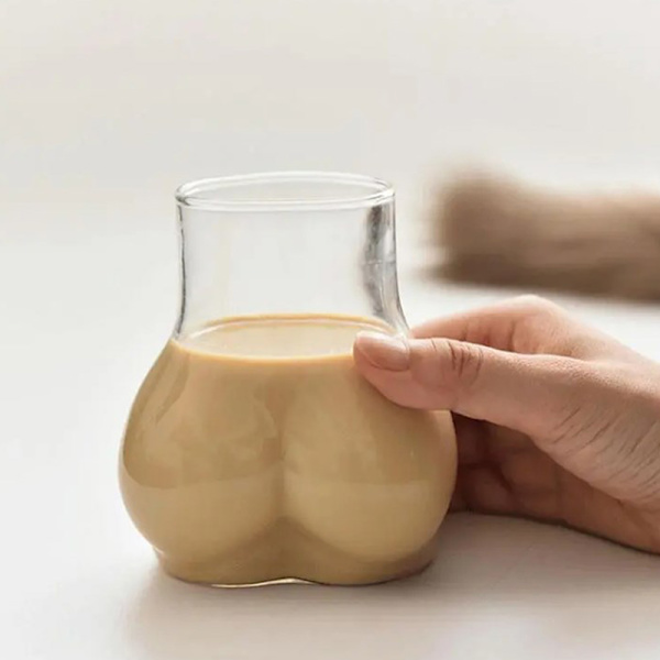 e Body Ass Butt Shot Glasögon Kaffe Mjölk Mugg Öl Juice Wine Te