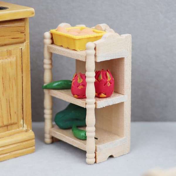 1:12 Dukkehus Miniature Opbevaringsstativ Display Stand Locker Cabi