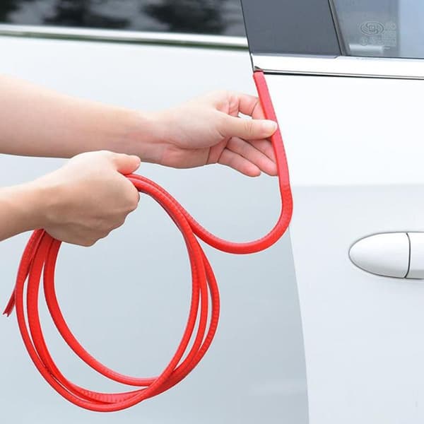 Bildörrskantsskydd Universal Auto Dörrskydd Skyddande St Red 1 meter
