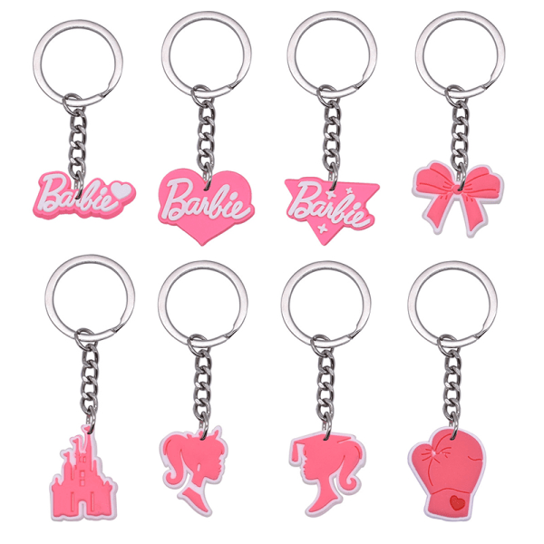 Vaaleanpunainen Barbie-avaimenperä PVC Pehmeä liima Anime-hahmojen  selkäreppu 20 bd56 | 20 | Fyndiq