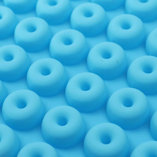 48-Cavity Fancy Donut Chokolade Pan Silikone Form Bagning Mou Blue
