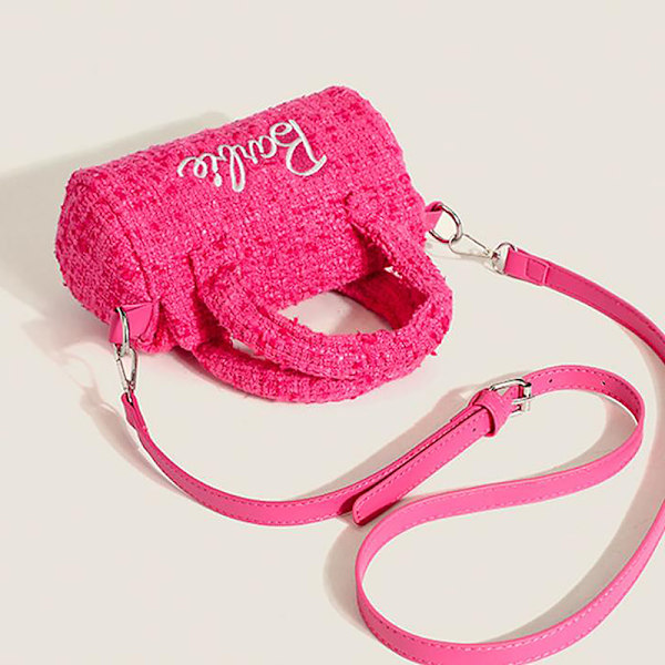 Barbie-tyynylaukku Vaaleanpunainen sarjakuva e Co-branding sylinterimäinen Crossb Rose red