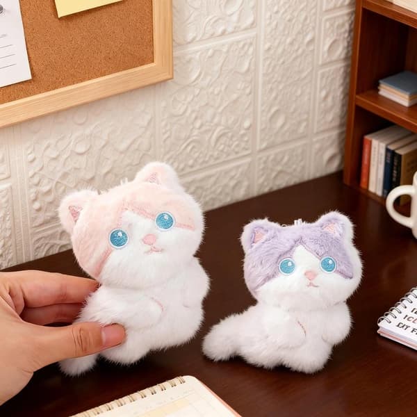 e Calico Cat Plysch Nyckelring A3