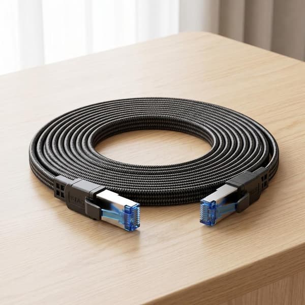 CAT8 Ethernet-kaapeli 40Gbps 2000MHz nopea RJ45-peli litteä 3M