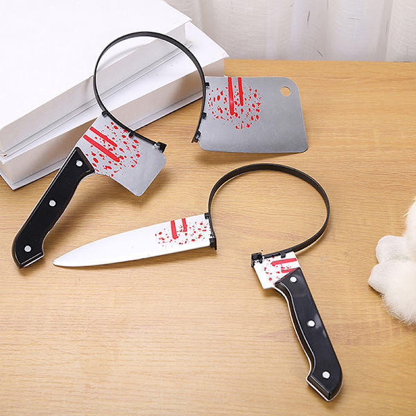 Halloween Hårbåge Skräck Blood Axe Saws Gothic Pannband Prop A2