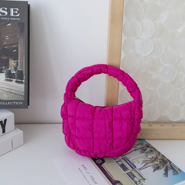 Mode Mini Puffer Tote Bag Elegant telefonväska Key Pouch Simp A3
