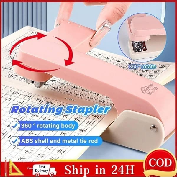 360° roterende stiftemaskin arbeidsbesparende langpapir roterende stiftemaskin 24/6 blue