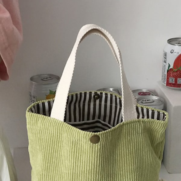 Madpose Fløjlslærred Madkasse Picnic Tote Bomuldsklud Sm Dark blue