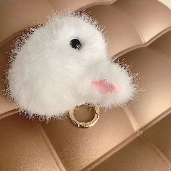 Jäljittele Bunny Fur Hairball Mini Laukut Riipus riipus avaimenperä A3