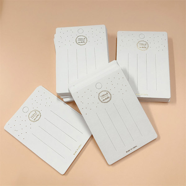 50 stk Display Kort Halskæde Øreringe Pap Hårspænder Whit -7.5*10.5CM 50pcs