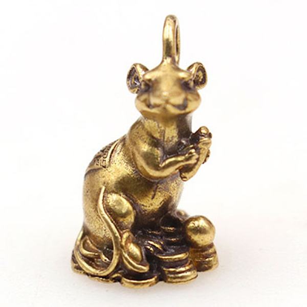 2020 uudenvuoden lahja Lucky mouse rot vuosi Pöytäsisustus Copper Wealt