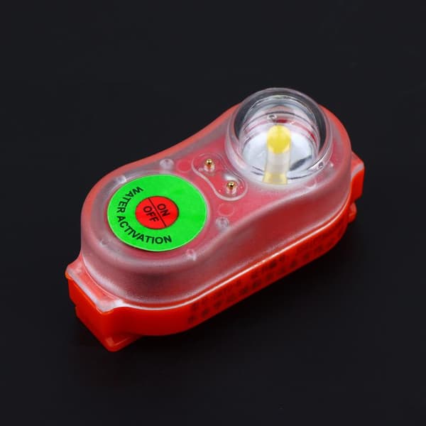1PC LED havvandsaktiveret redningsvestlys selvlysende sikkert
