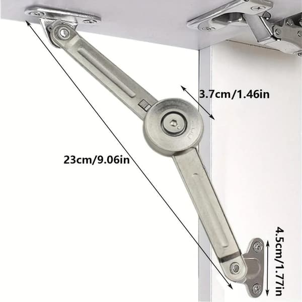 Lockstöd gångjärn i satin nickel fällbart lockstöd gångjärn med S 2PCS