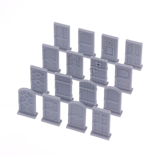 16 stk/sett Dungeon Doors Set Dungeon Scenery Ornaments D&D Table