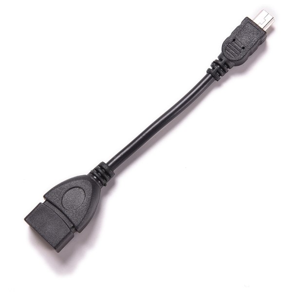 Mini 5p Hann til USB 2.0 Type A Hunn Jack OTG Host Adapter Sho