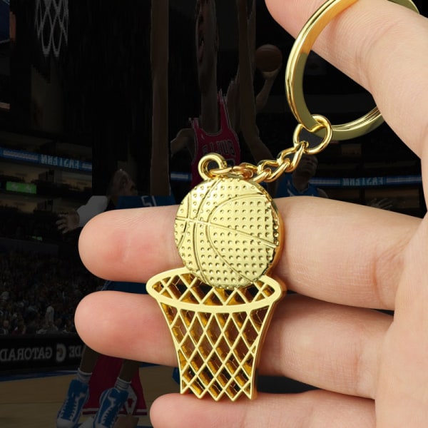 Basketball Nøkkelring Nøkkelring Sink Legering Antirust Sports Basketb Gold