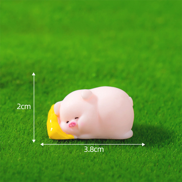 Mini e Funny Pig Figur Car Dashboard Ornament Desktop Resin Cr 3