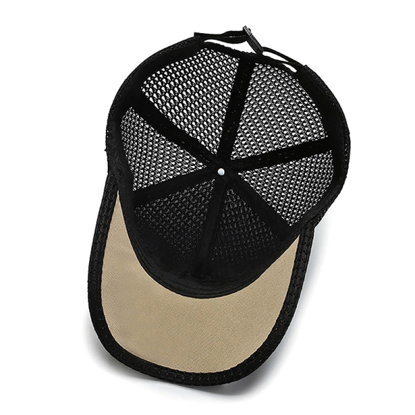 Sommer mænd Mesh baseballkasket solhat udendørs sommer åndbar M Black 56-60cm