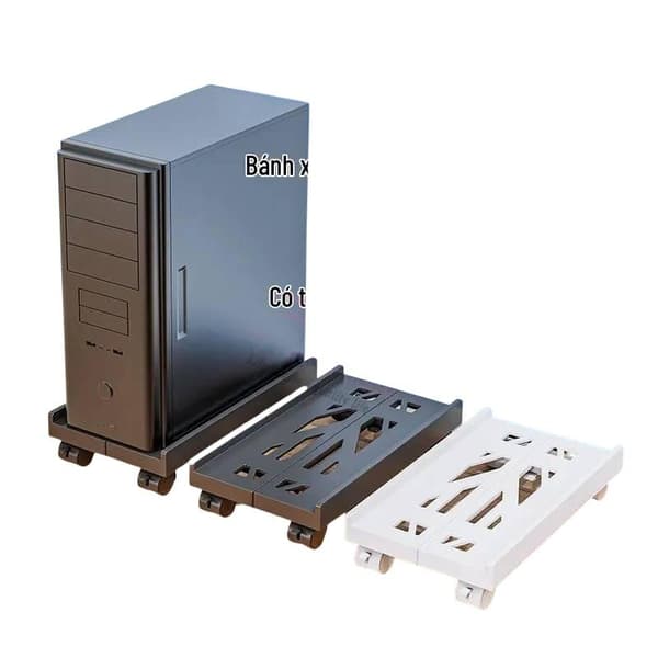 Datamaskinveskebrakett med uttrekkbar base white
