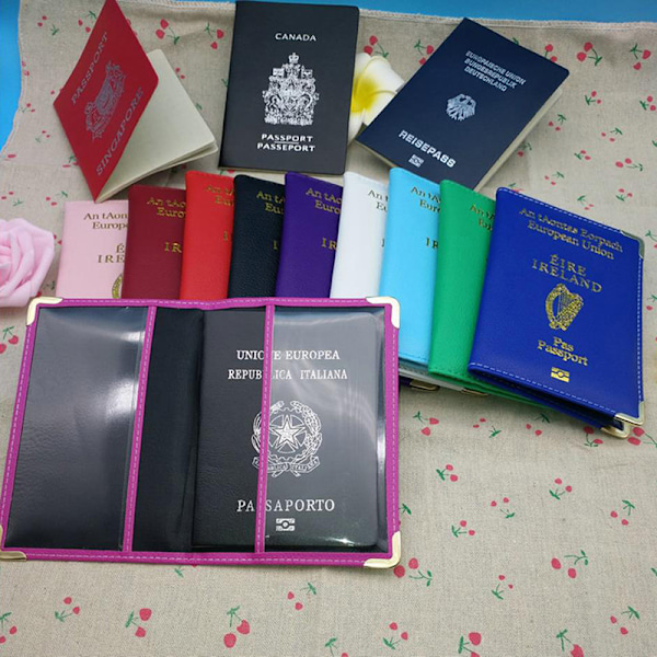 Irlannin passin cover Matkakortin case Henkilökortin pito Red