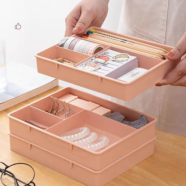 Låda Organizer Fack Set White