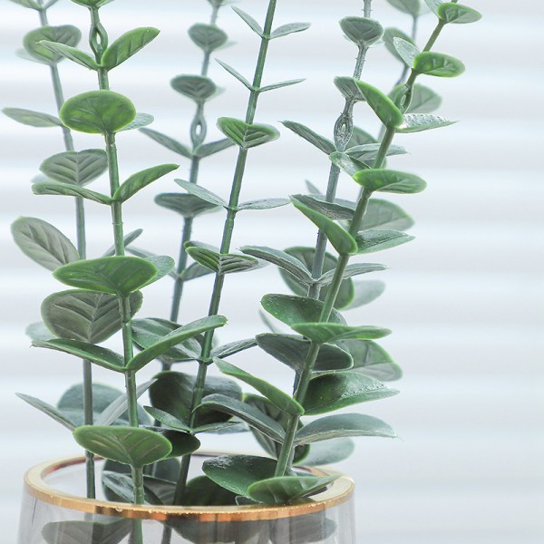 Konstgjorda eukalyptusblad gröna grenar B2